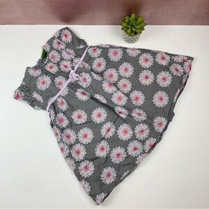 Oilily Gray Pink Floral Boho Dress Girl Size 8 Years